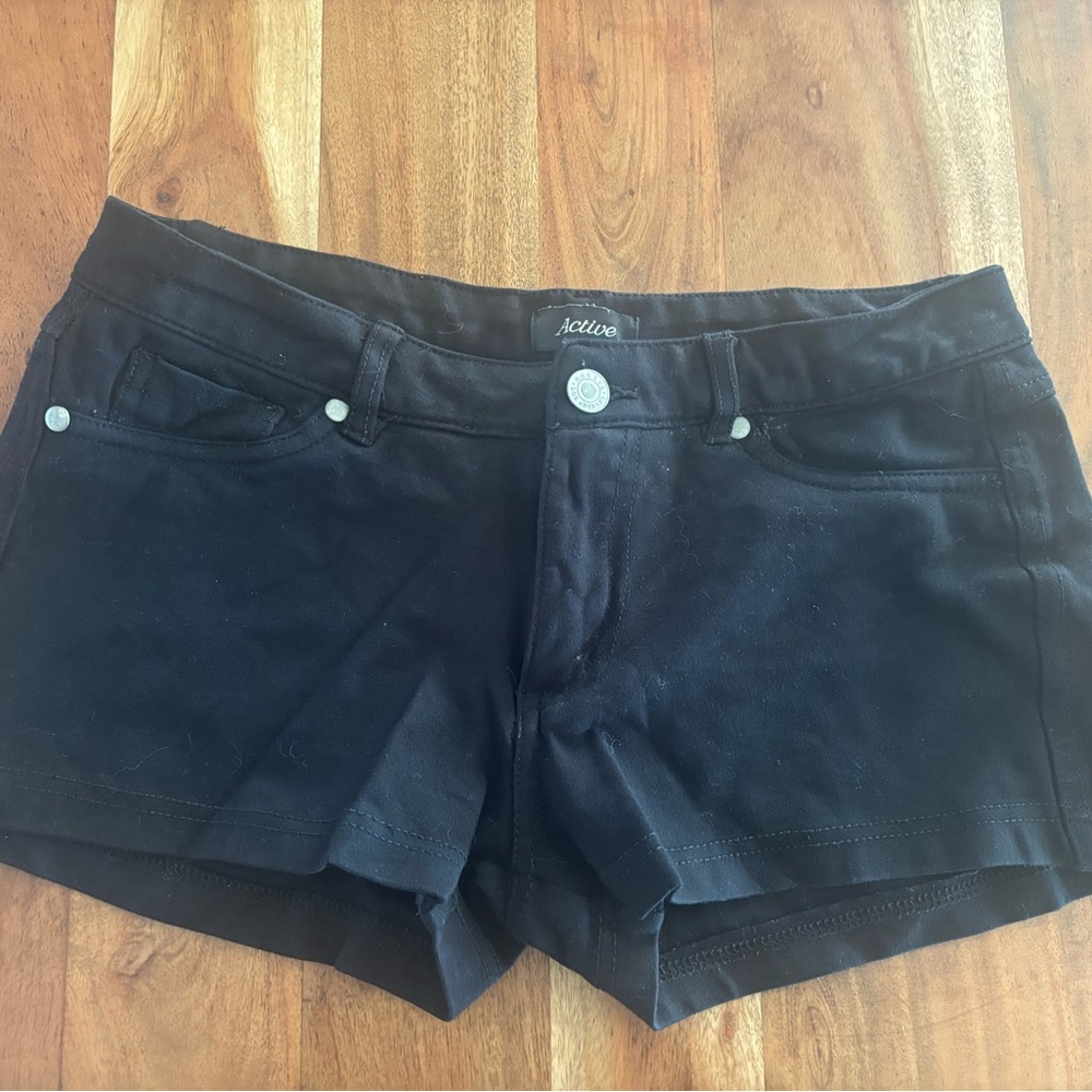 Active USA Women's Black Jean Shorts
